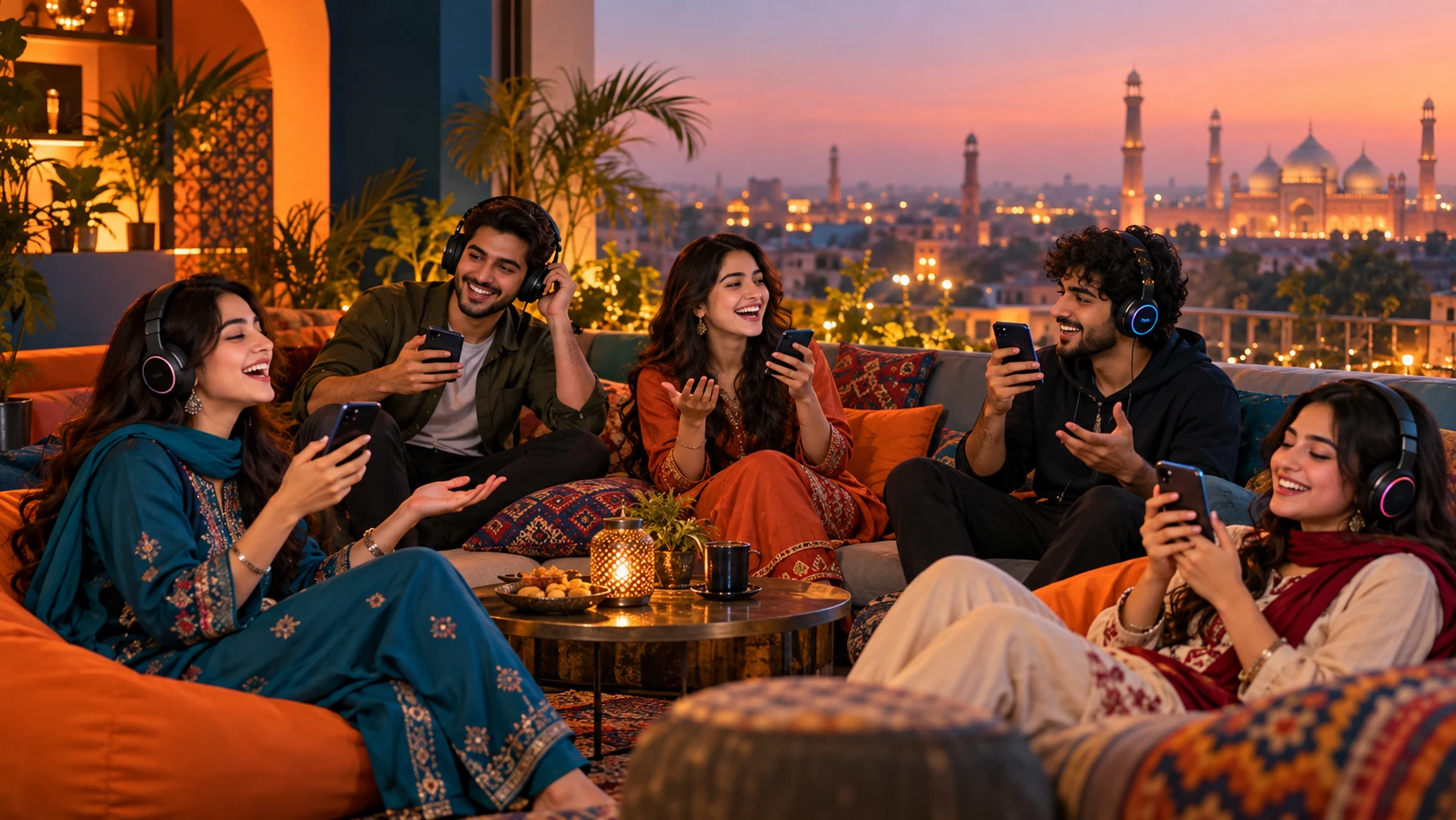 Friends in Pakistan enjoying a MIGO Live voice room